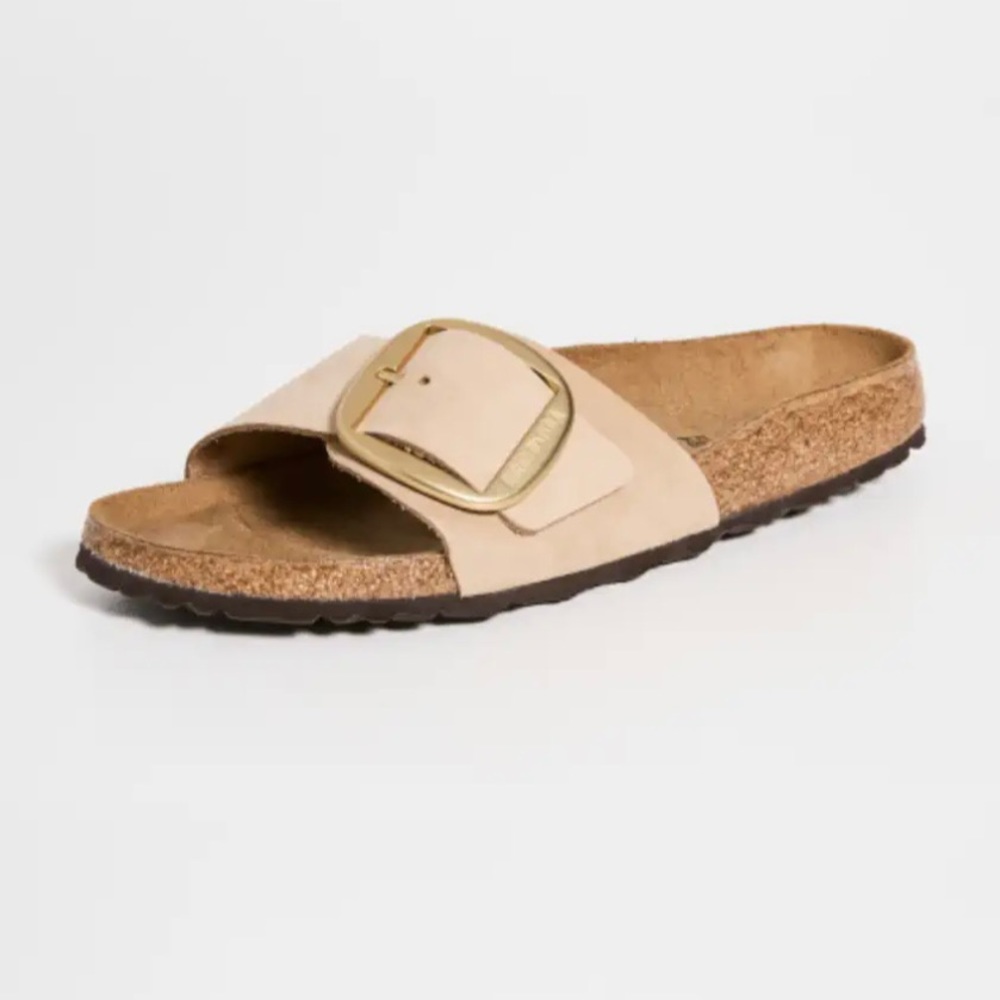 Birkenstock🍂Madrid BIG buckle leather sandals sandcastle size 41 US 10-10.5 - Picture 5 of 16